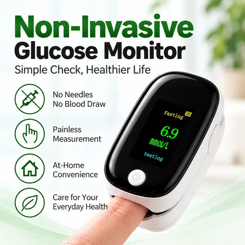 Non-Invasive Fingerstick Blood Glucose Meter—Results in 5 Seconds—The Perfect Gift for Seniors