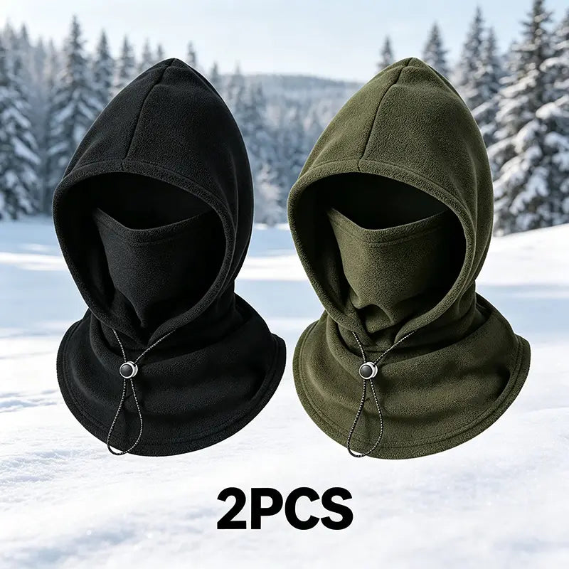 Unisex Fleece Balaclava Hood with Adjustable Full Face & Neck Coverage