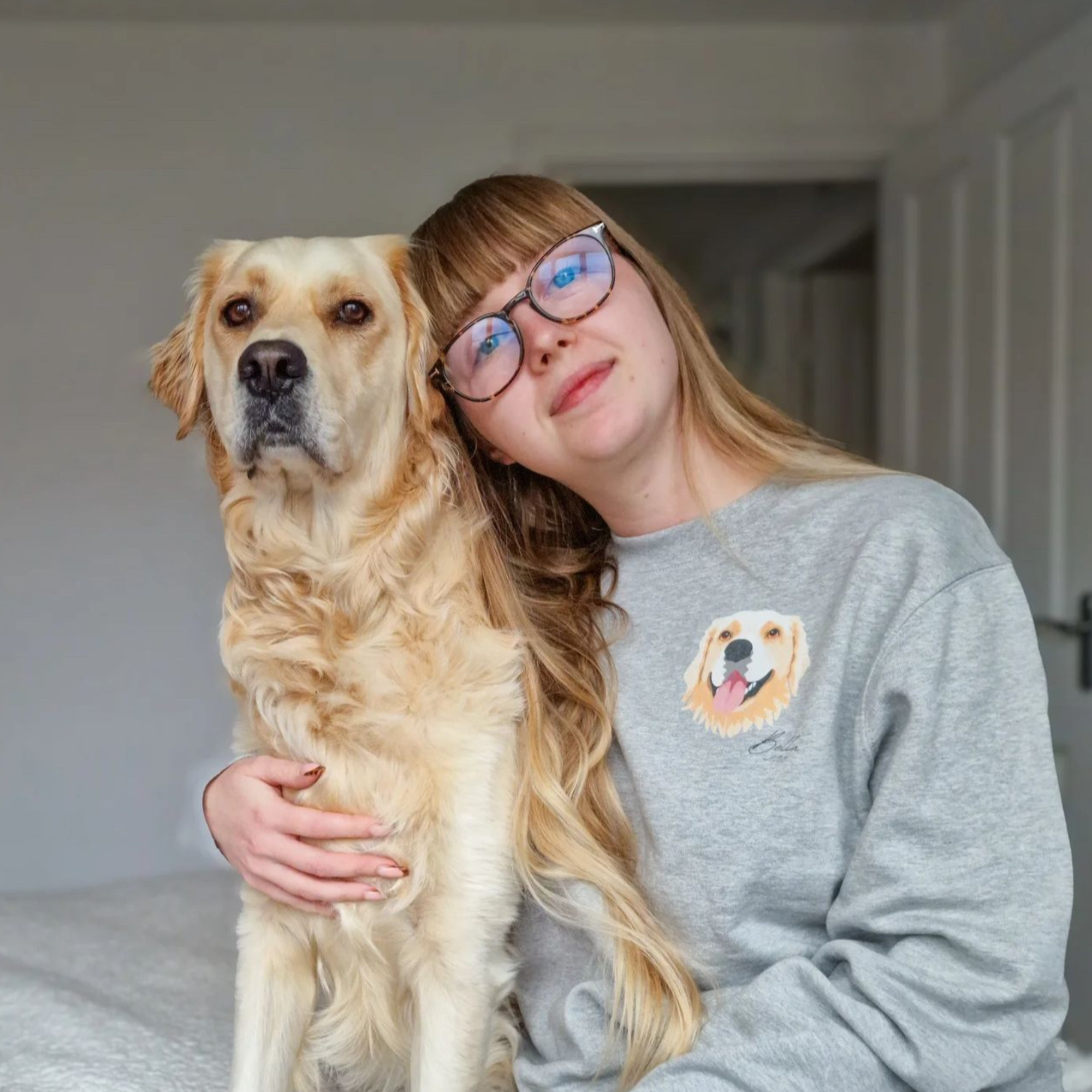 Printed Pet Portrait Organic Sweatshirt