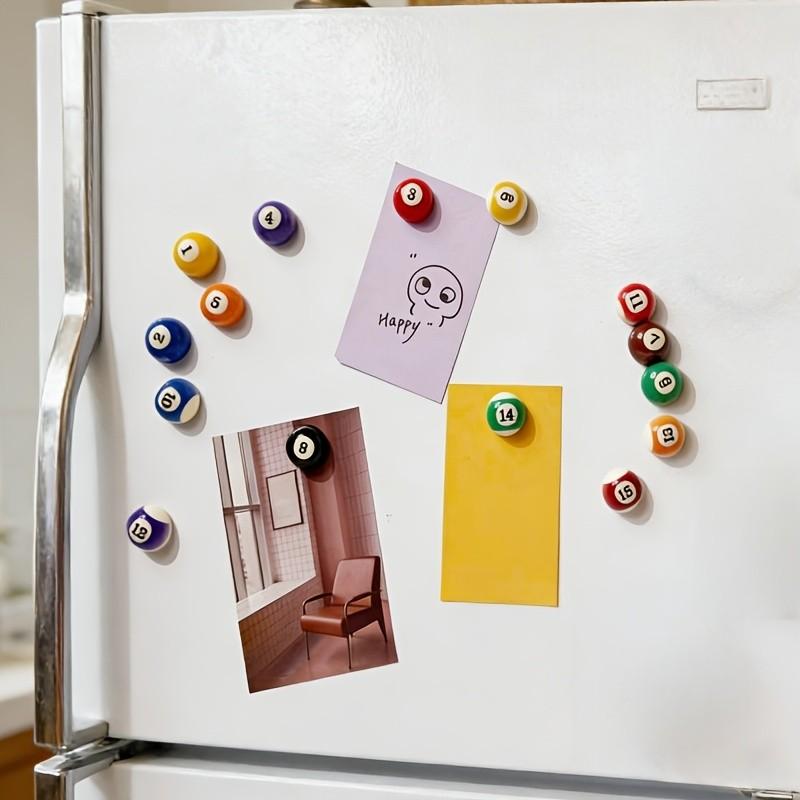 15-Piece Retro Billiard Ball Refrigerator Magnet Set