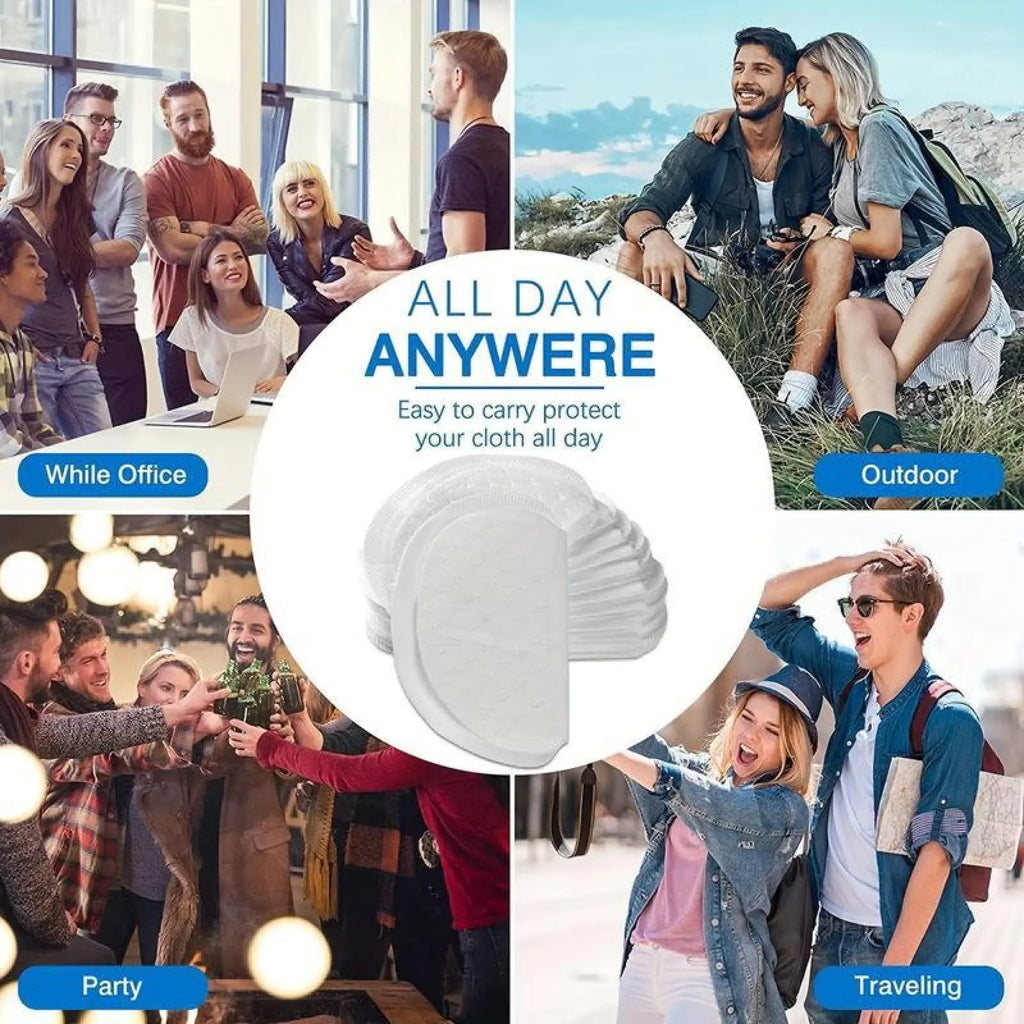 Invisible Disposable Underarm Sweat Pads – Breathable Armpit Sweat Absorbing Stickers, Anti-Perspiration Deodorant Patches for Daily Use, Gym, Travel & Ramadan Gifts.