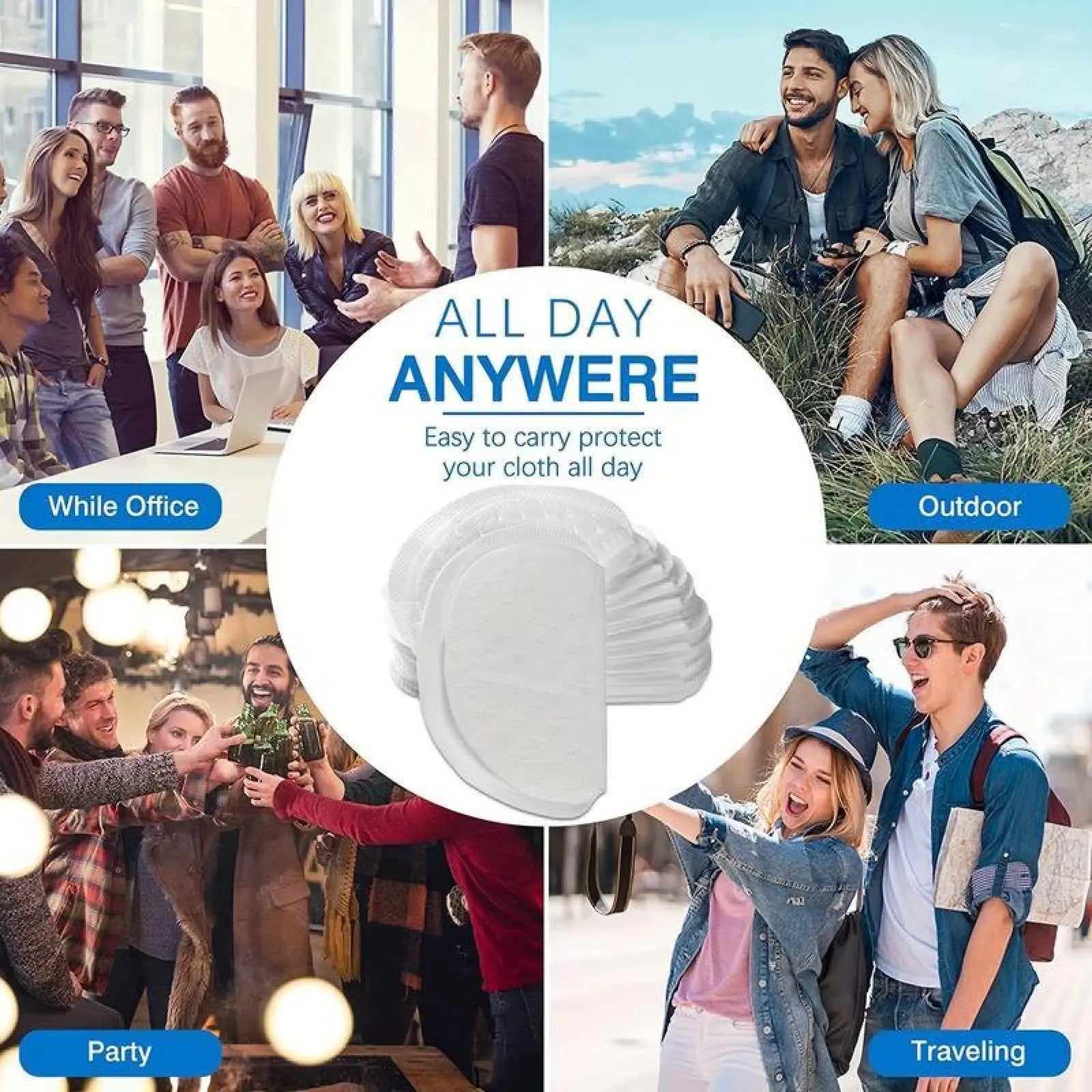Invisible Disposable Underarm Sweat Pads – Breathable Armpit Sweat Absorbing Stickers, Anti-Perspiration Deodorant Patches for Daily Use, Gym, Travel & Ramadan Gifts.