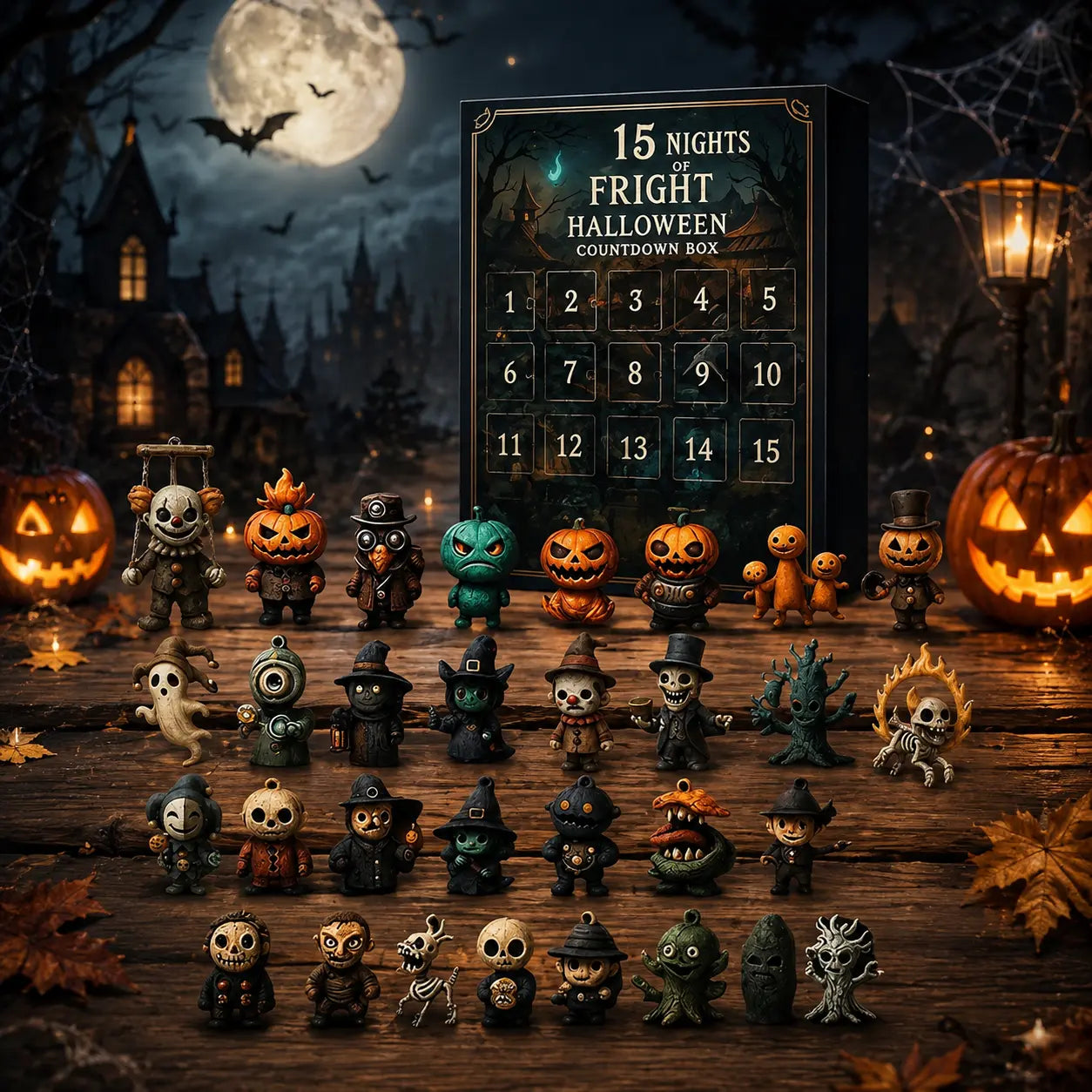 2026 Halloween Advent Calendar with 31 Surprise Blind Bags, Mini Figures, Charms & Decorations for Horror Fans