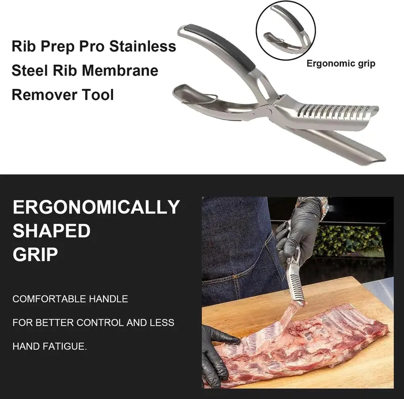 Stainless Steel BBQ Rib Membrane Remover