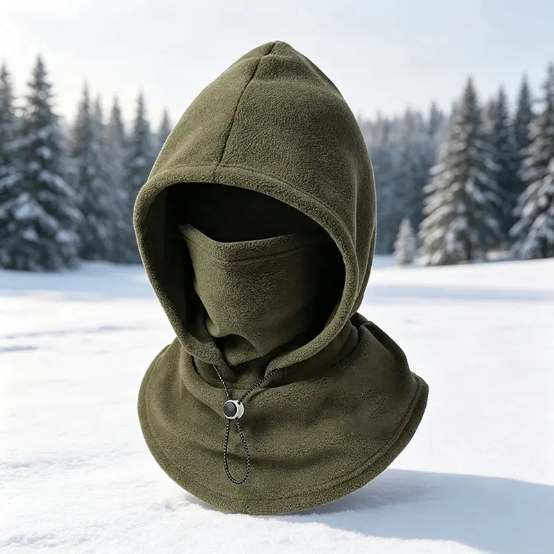 Unisex Fleece Balaclava Hood with Adjustable Full Face & Neck Coverage