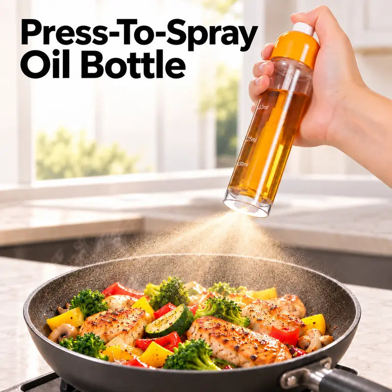 Refillable Fine-Mist Cooking Oil Sprayer with Bottom-Fed Nozzle