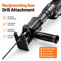1 Count Reciprocating Saw Attachment for Drill, DIY Tool for Home Renovation, Wood & PVC Cutting Helper