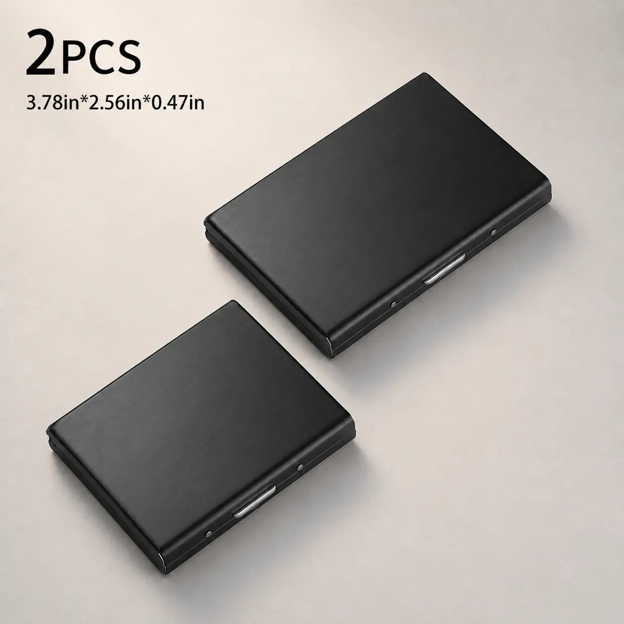 Ultra-Slim RFID Blocking Metal Card Holder, Stainless Steel Credit Card & ID Case for Business Travel