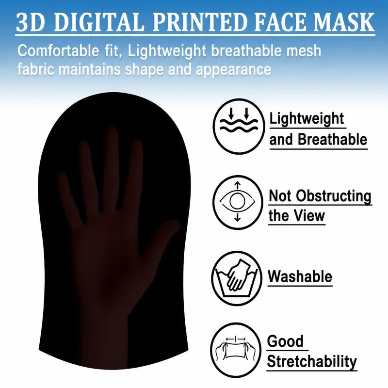 Yeomoo Floral Print Full-Face Día de los Muertos Cosplay Mask