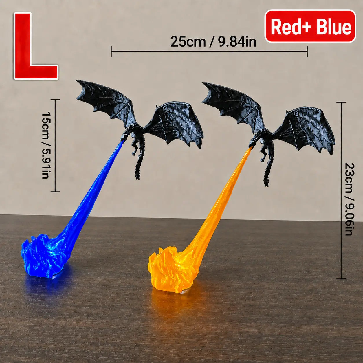 3D Printed Dragon Flame Book Nook with LED Light, Fantasy Bookshelf Decor & Gift for Book Lovers
