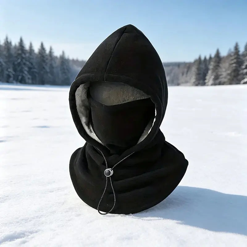 Unisex Fleece Balaclava Hood with Adjustable Full Face & Neck Coverage