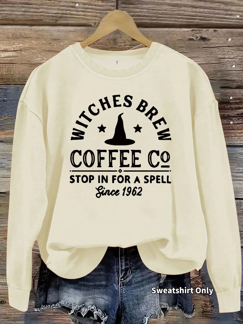 Halloween Print Lightweight Sweatshirt, Fall & Winter Women's Casual Long Sleeve Round Neck Pullover, Loose-Fitting Knit Top