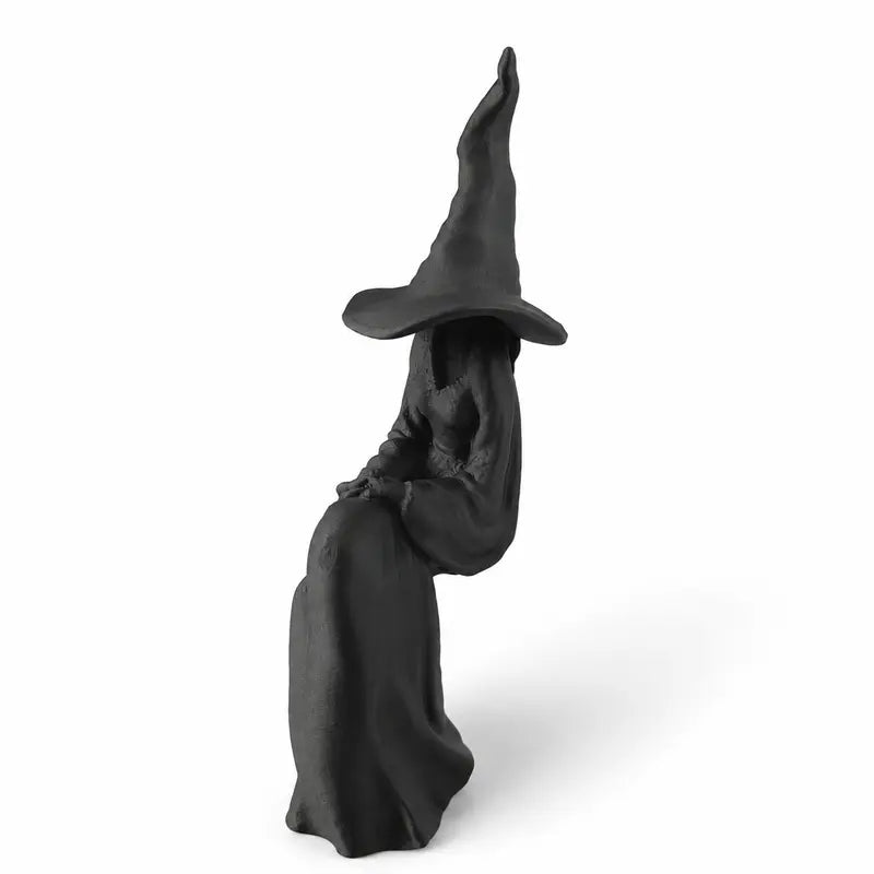 3D-Printed Faceless Black Witch Shelf Sitter Figurine