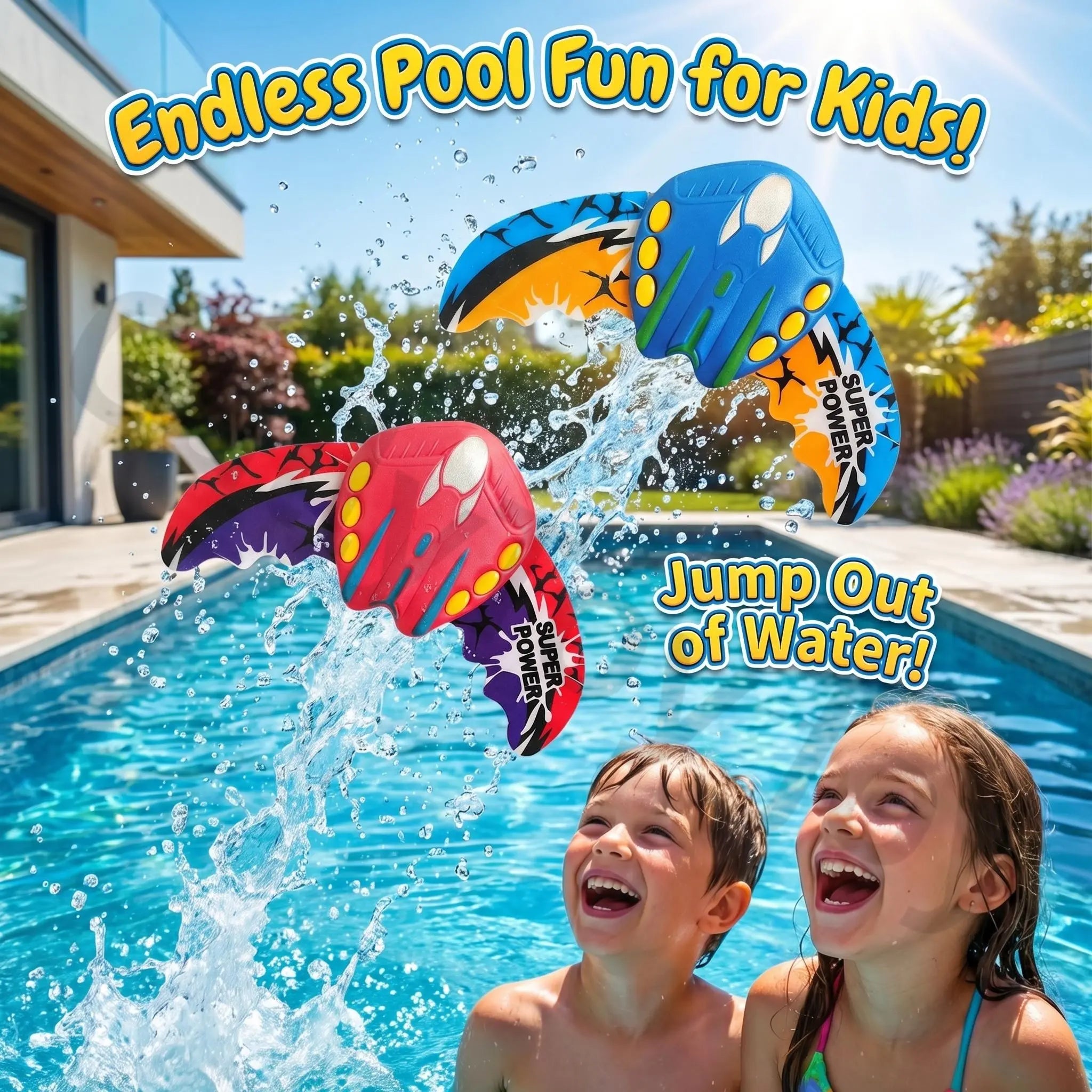 2-Pack Hydrodynamic Manta Ray Diving Toys for Kids, Interactive Pool & Bath Game for Summer Swimming, Beach & Lake Fun