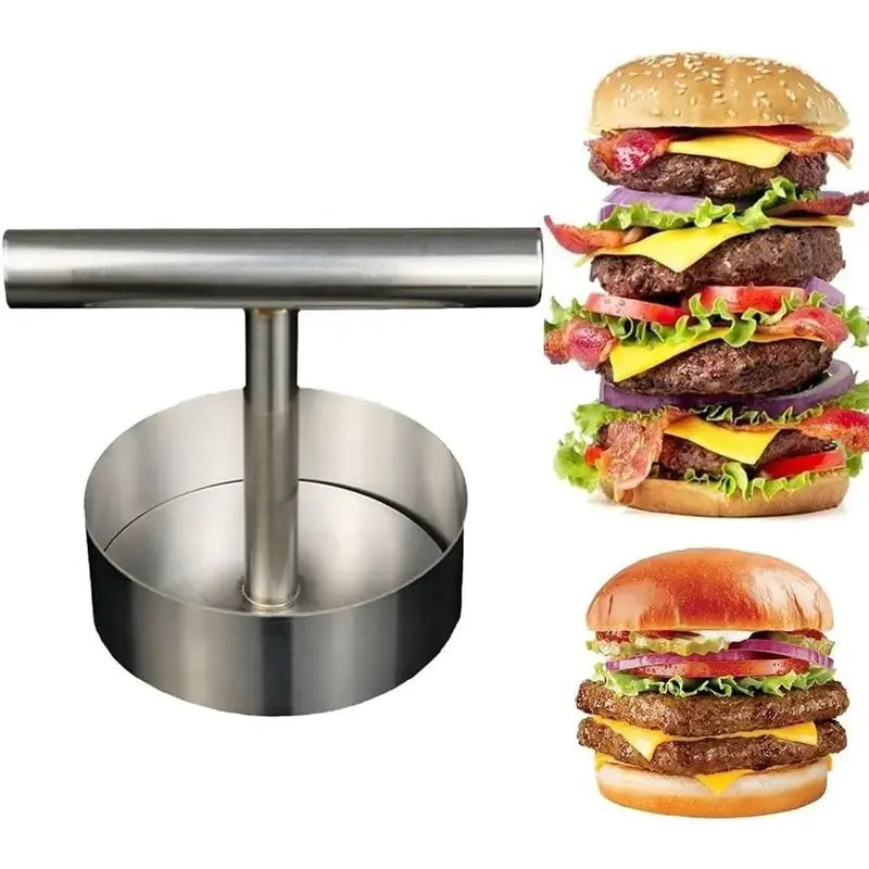 Stainless Steel Burger Press Mold, Nonstick Meat Patty Maker for Homemade Burgers, Kitchen & Commercial Use