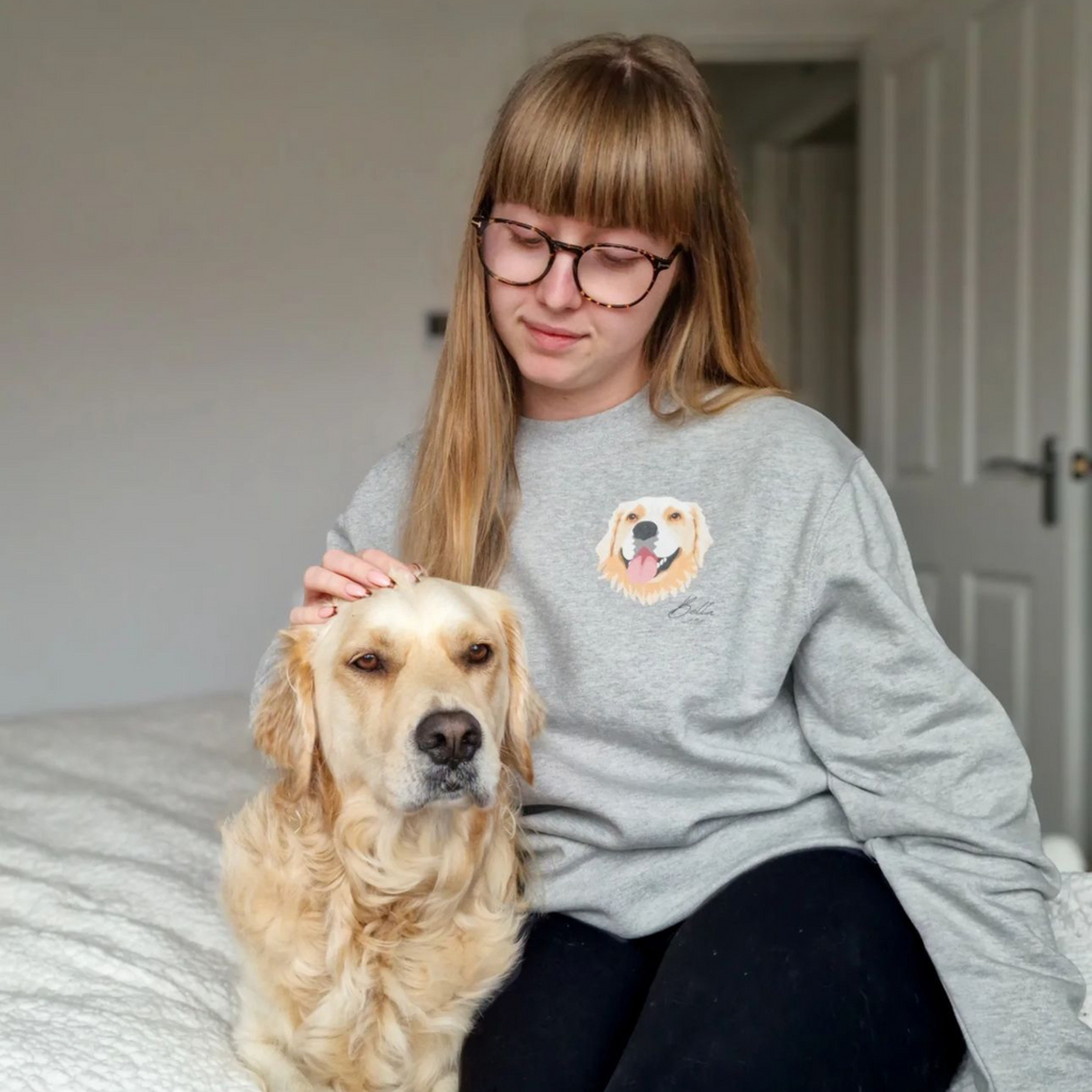 Printed Pet Portrait Organic Sweatshirt