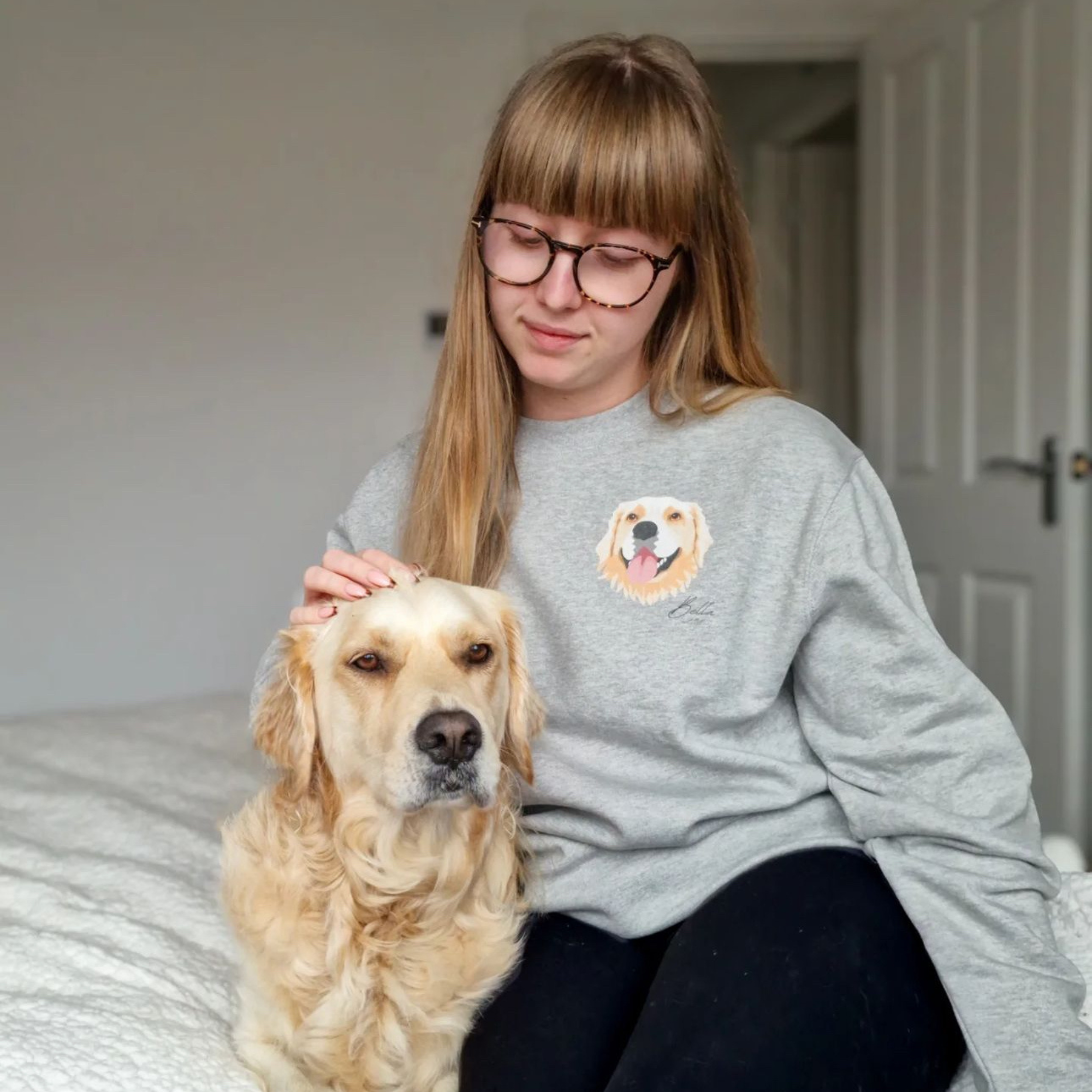 Printed Pet Portrait Organic Sweatshirt