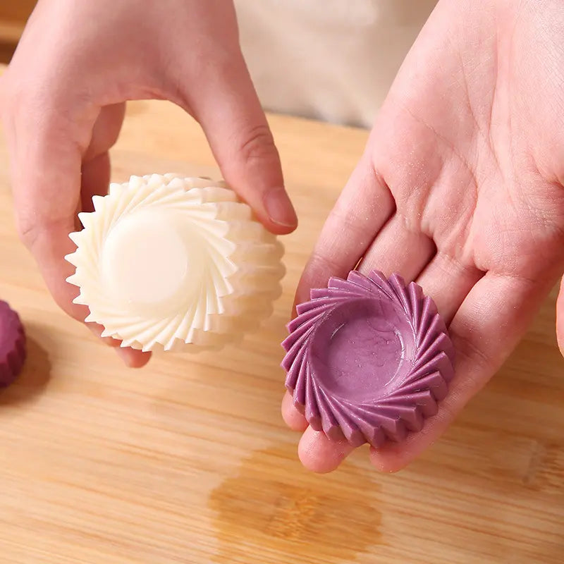 Sunflower Hand-Press Mooncake Mold Set, Reusable Embossing Tool for Cookies, Pastries & Mung Bean Cakes