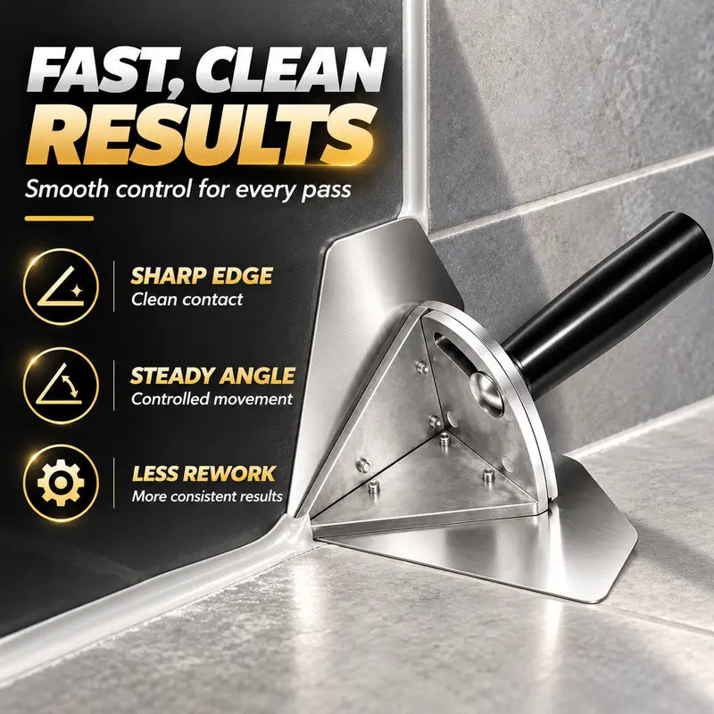 Stainless Steel Interior Corner Finishing Trowel for Plaster & Putty