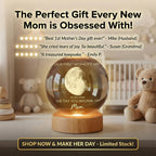 The Day You Became My Mom Custom Moon Phase First Mother's Day - Personalized Crystal Ball LED Night Light - First Mother's Day Gift For New Mom