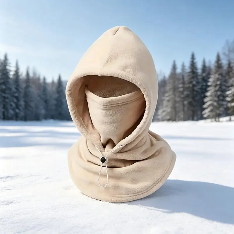 Unisex Fleece Balaclava Hood with Adjustable Full Face & Neck Coverage