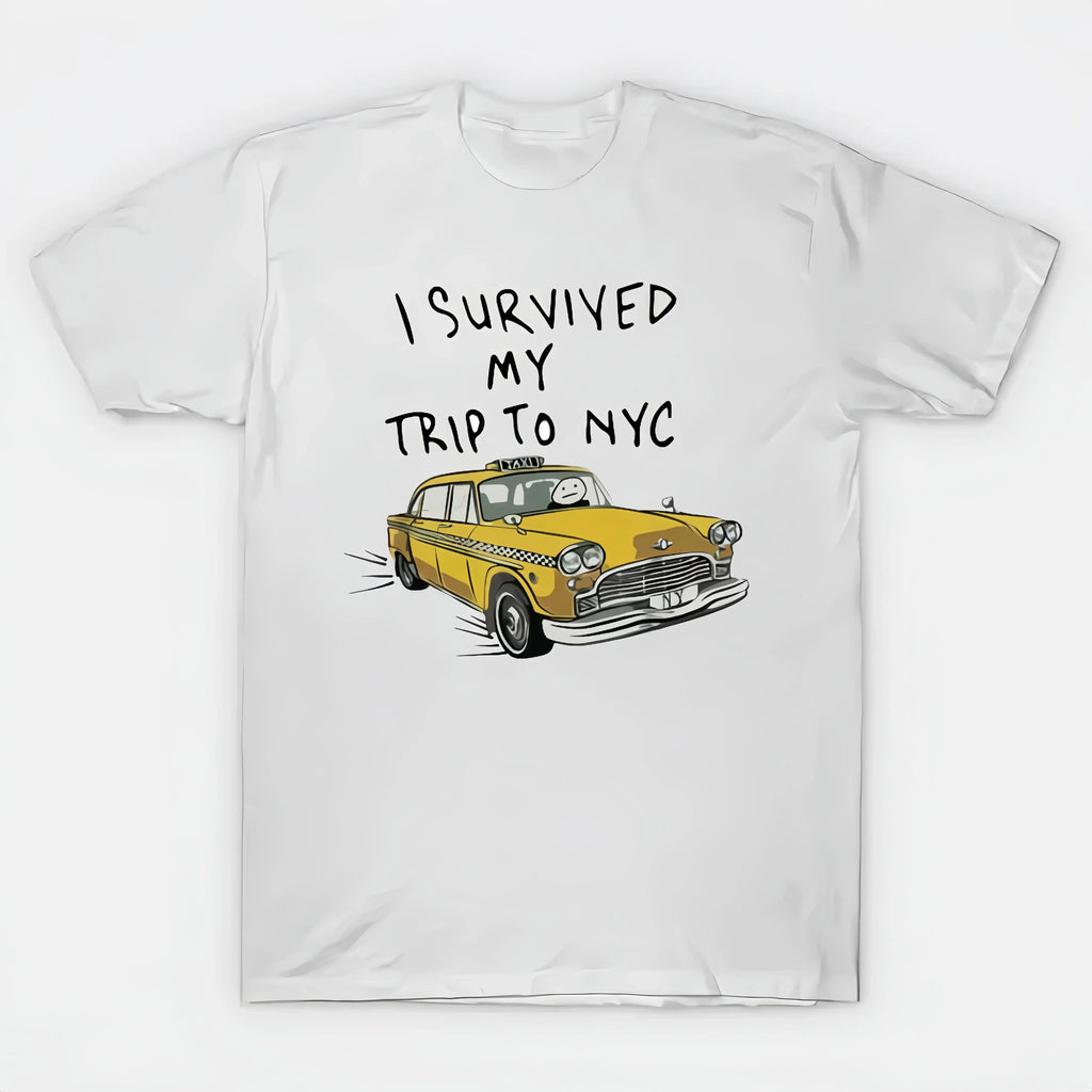 Tom I Survived My Trip To NYC White T-Shirt
