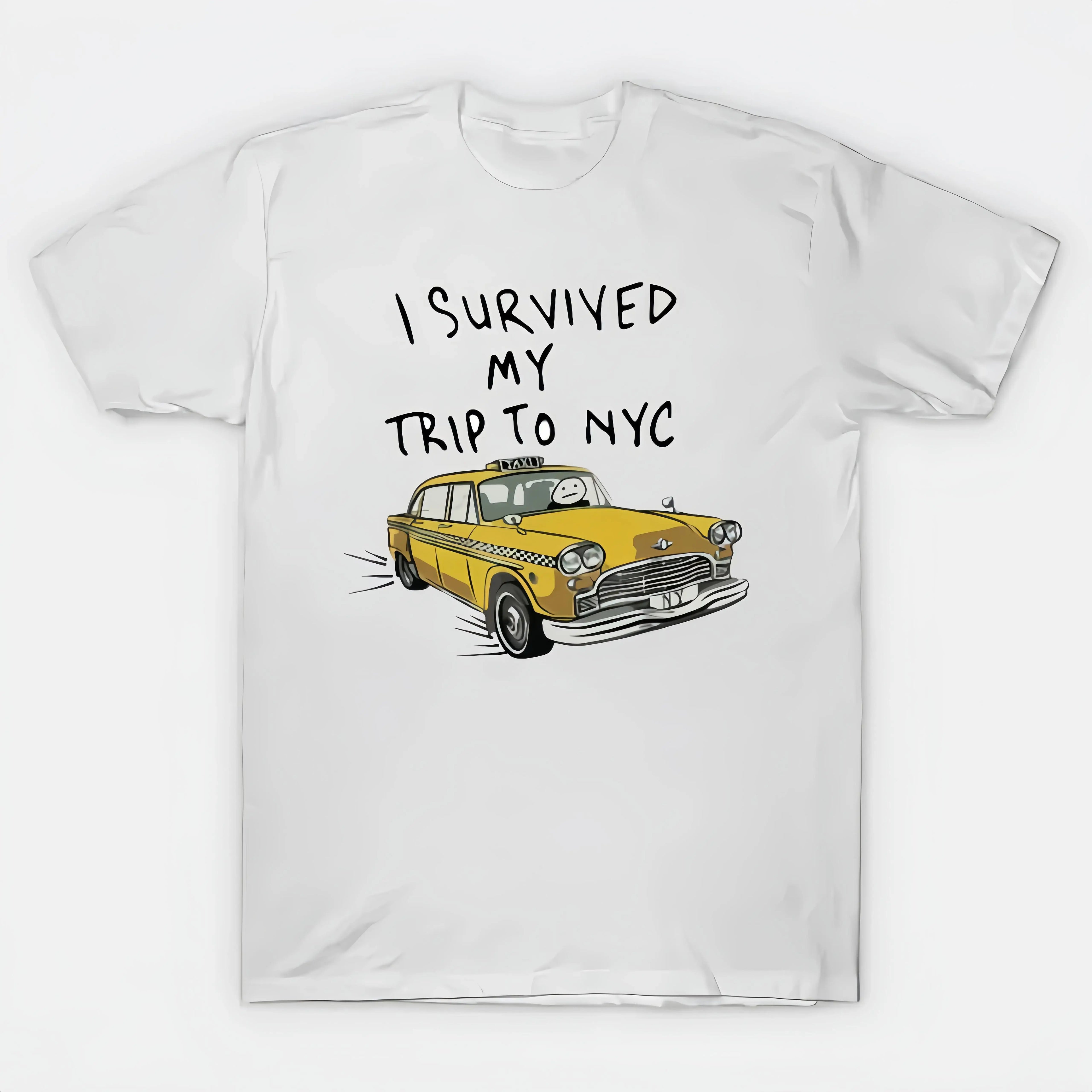 Tom I Survived My Trip To NYC White T-Shirt
