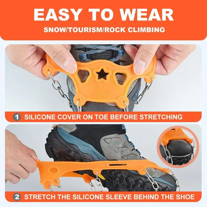Lightweight Anti-Slip Ice Cleats for Shoes & Boots