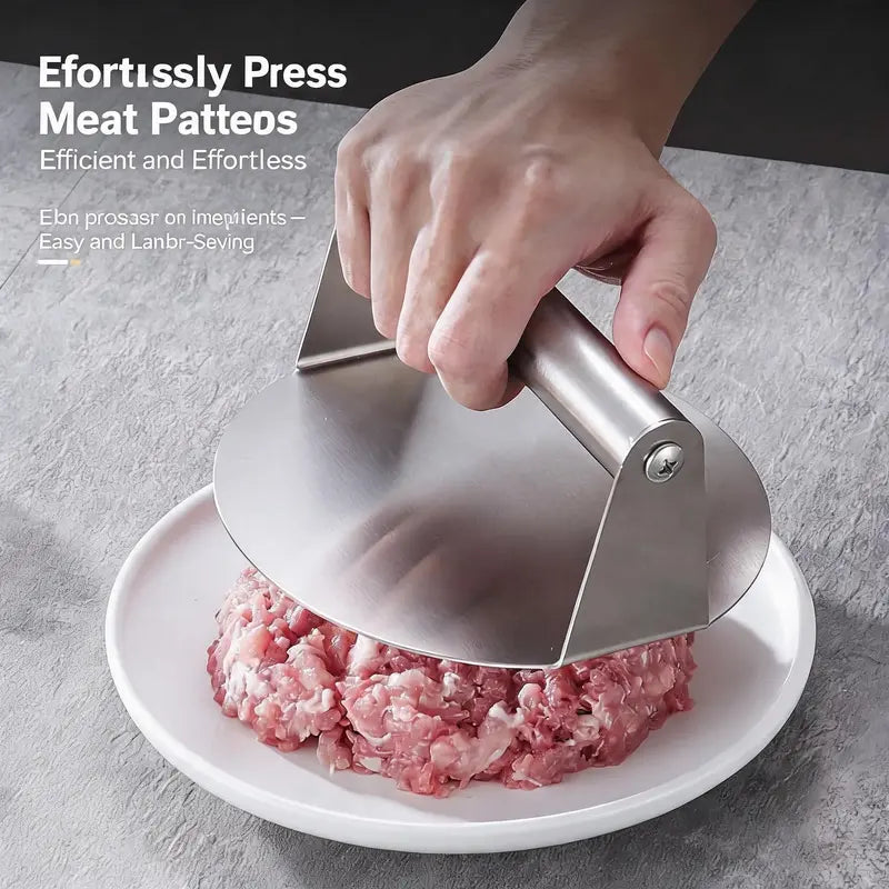 4.72" Stainless Steel Smash Burger Press, Non-Stick Grill Smasher for Burgers & Bacon on Flat Top Grills