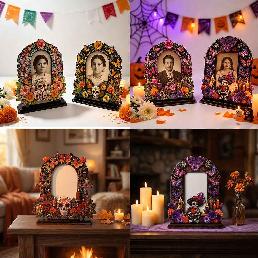 Día de los Muertos Wooden Picture Frame