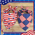 Patriotic American Flag Dog Bandana - Funny 4th of July Pet Scarf for Holiday Festival