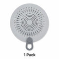 Flexible Silicone Drain Hair Catcher with Lift Handle for Shower, Bathtub, Bathroom Sink & Utility Sink