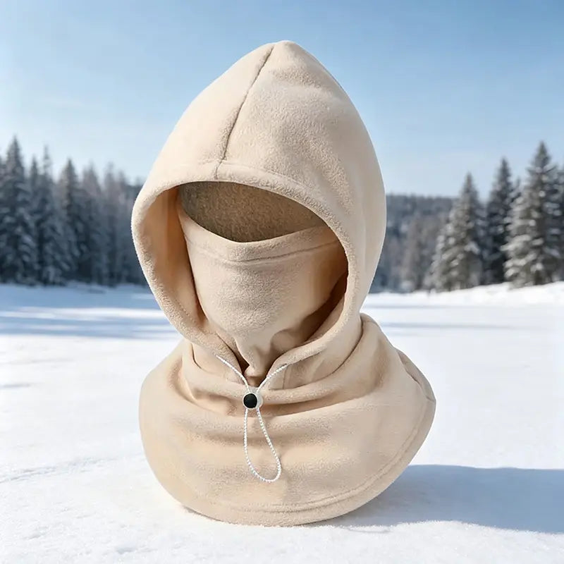 Unisex Fleece Balaclava Hood with Adjustable Full Face & Neck Coverage