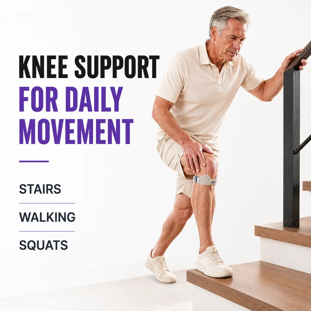 HYPICHOR Patellar Tendon Support Strap , Adjustable Silicone Knee Brace for Pain Relief (Sports & Outdoor Support Accessory)【Buy 1 Get 1 Free】
