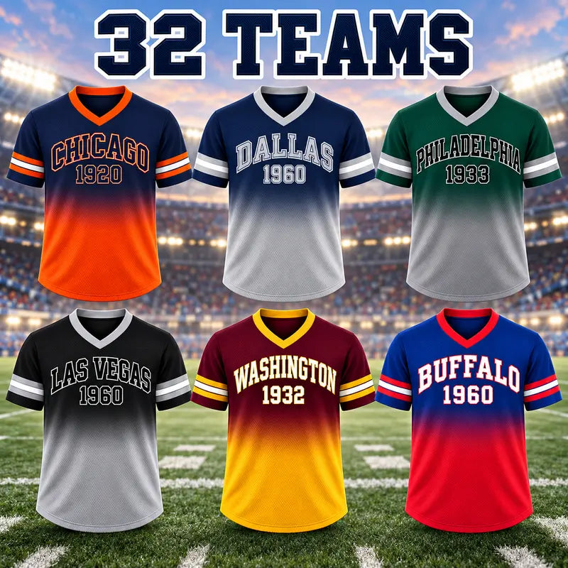 Unisex Game Day Gradient V-Neck Mesh Jersey