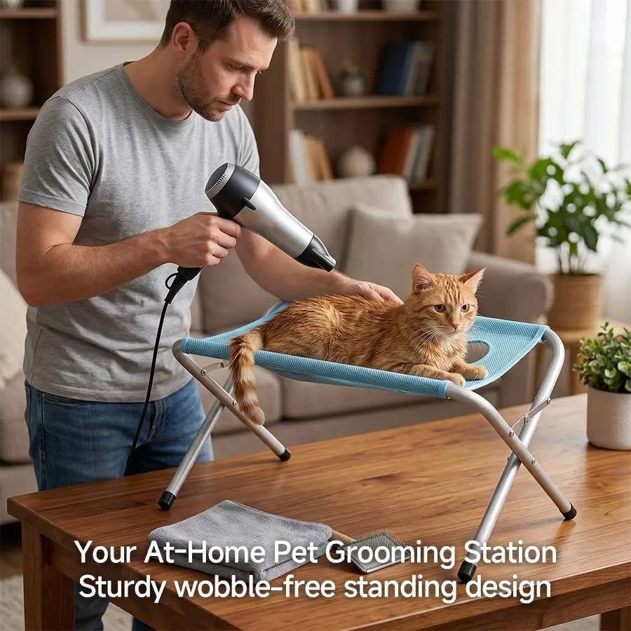 New Foldable Pet Bathing Stand, Cat Dog Bath Hammock, Anti-Movement, Anti-Scratch, Medication Feeding, Bath Rack Tool Supplies