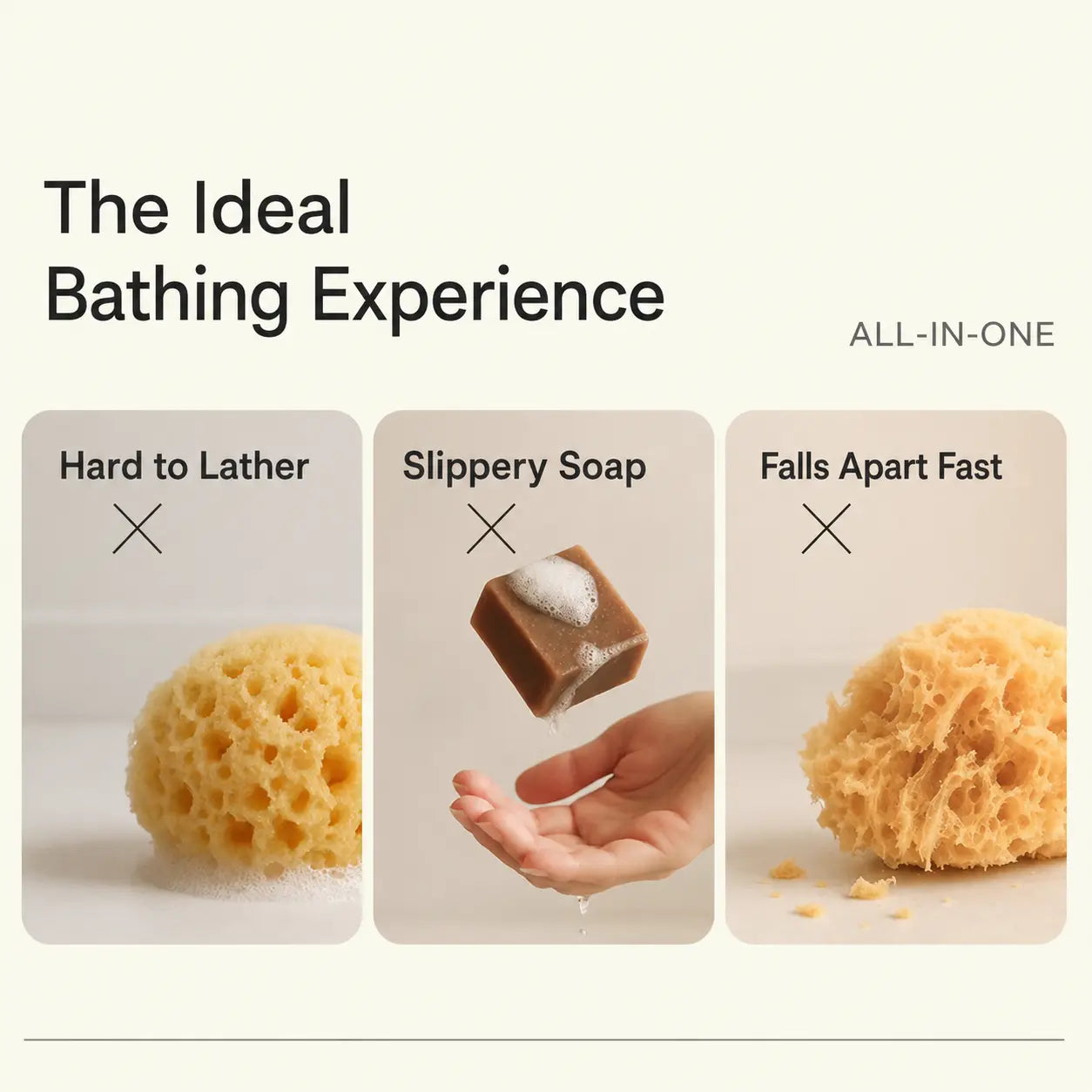 2Pcs Soft Bath Sponge with Soap Pocket, Quick Foaming Shower Scrub Sponge for Smooth Skin & Daily Body Cleaning