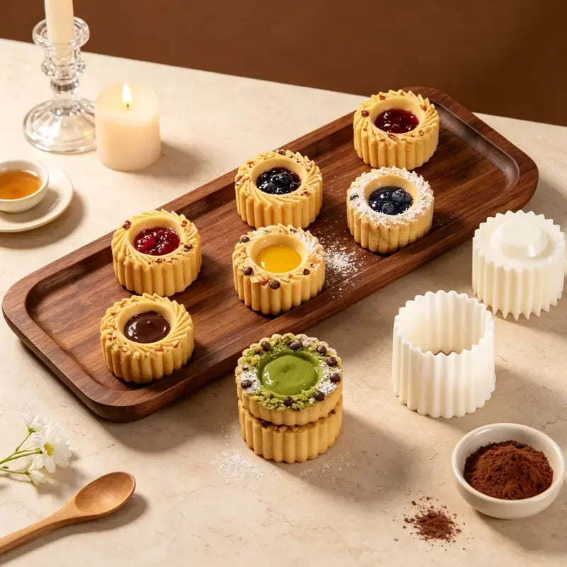 Sunflower Hand-Press Mooncake Mold Set, Reusable Embossing Tool for Cookies, Pastries & Mung Bean Cakes