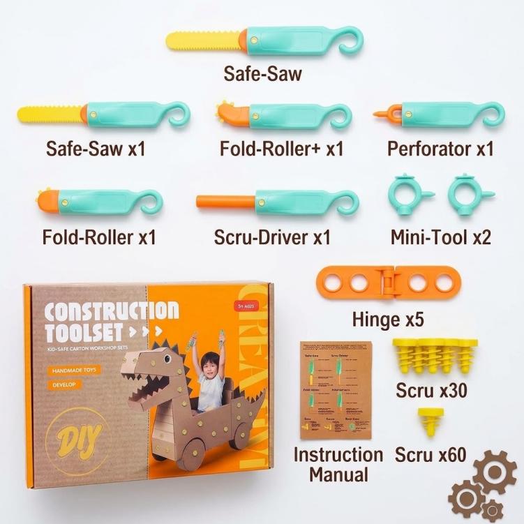 Kids’ Cardboard Construction & STEM Craft Tool Kit