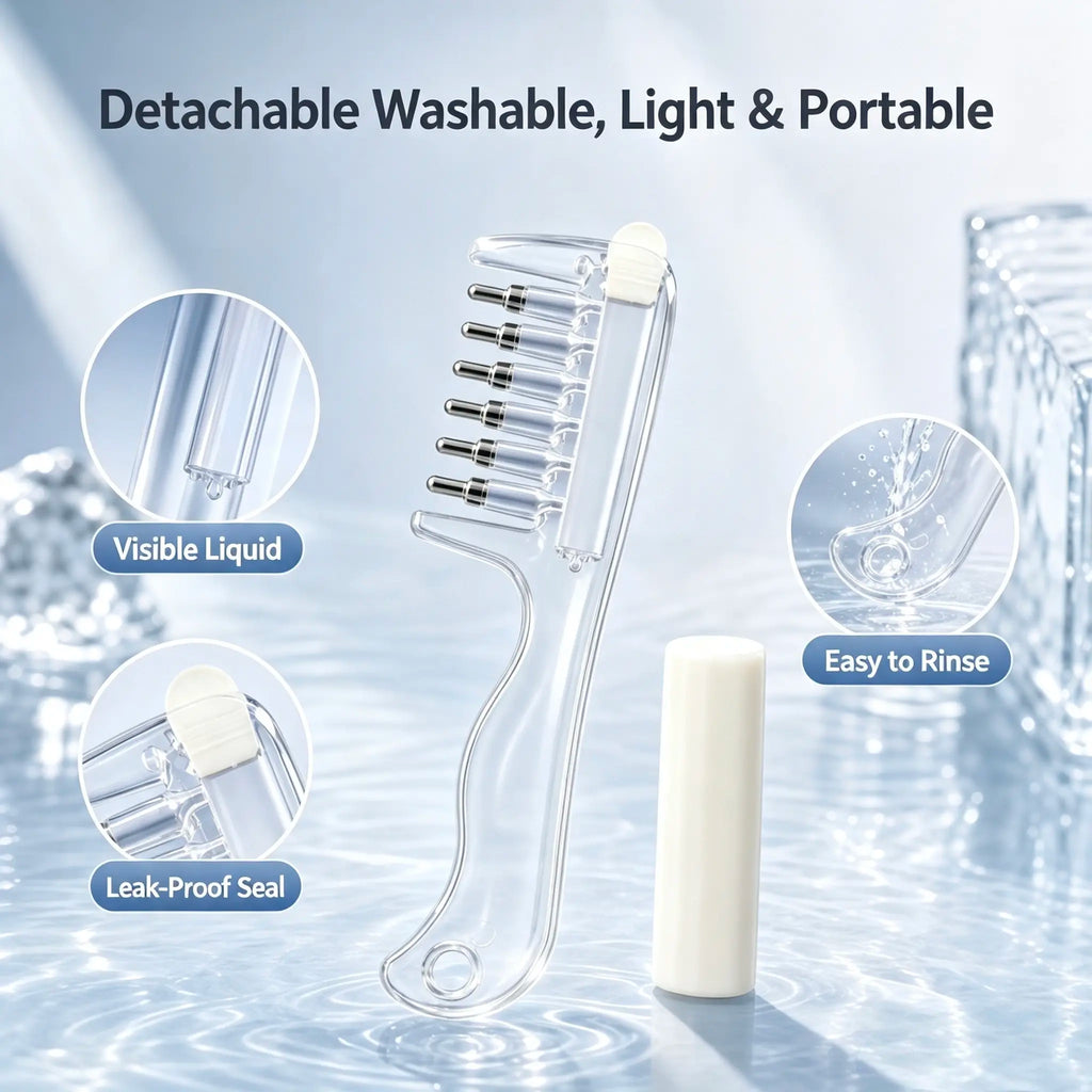 Scalp Liquid Applicator Comb, Refillable Hair Root Oil Massage Comb for Hair Care Treatment