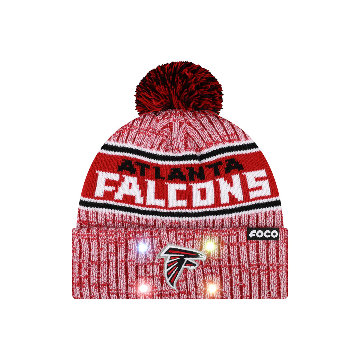 NFL Officially Licensed Team Color Warm Light up Pom Beanie