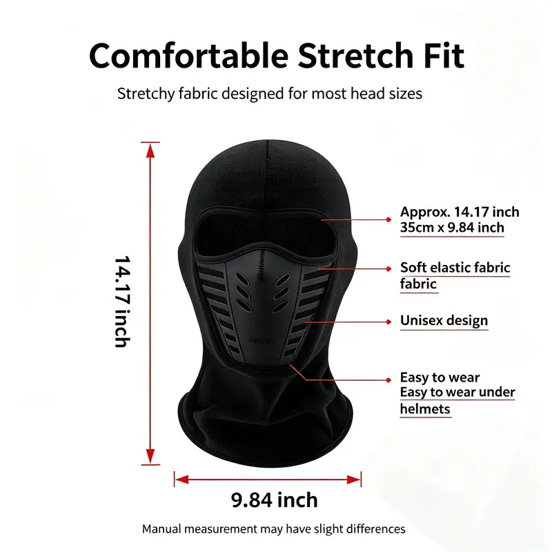 Unisex Windproof Fleece Full-Face Balaclava Ski Mask