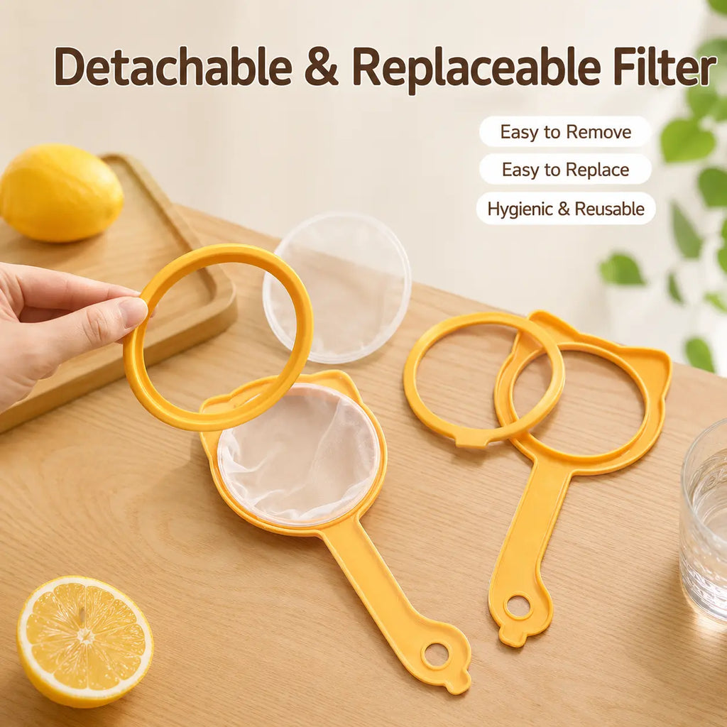 Fine Mesh Handheld Strainer with Funnel Spout for Coffee, Tea, Flour Sifting & Kitchen Food Preparation