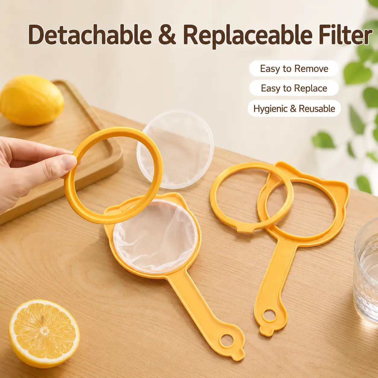 Fine Mesh Handheld Strainer with Funnel Spout for Coffee, Tea, Flour Sifting & Kitchen Food Preparation