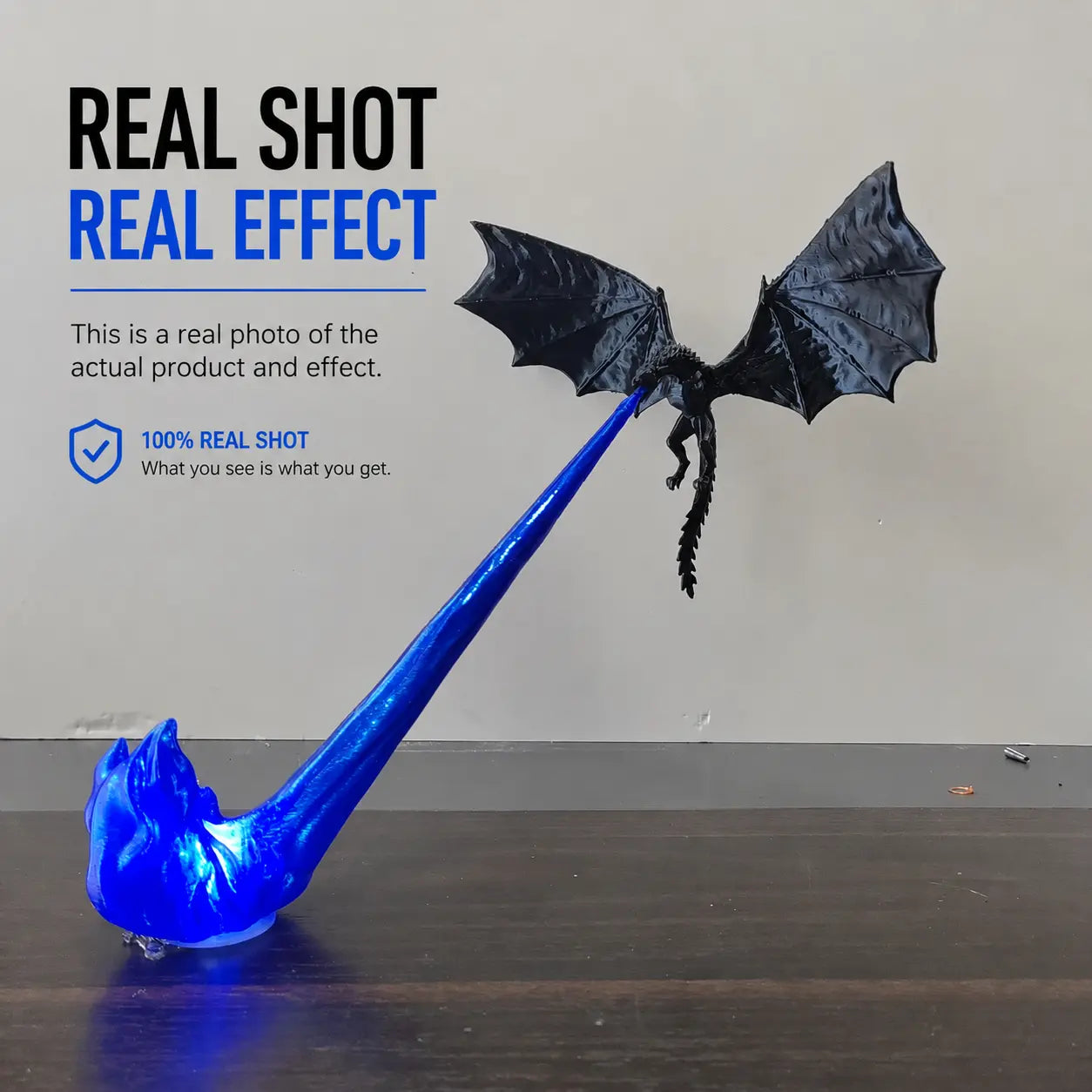3D Printed Dragon Flame Book Nook with LED Light, Fantasy Bookshelf Decor & Gift for Book Lovers
