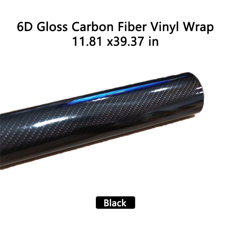 6D Gloss Carbon Fiber Vinyl Wrap with Air-Release Channels