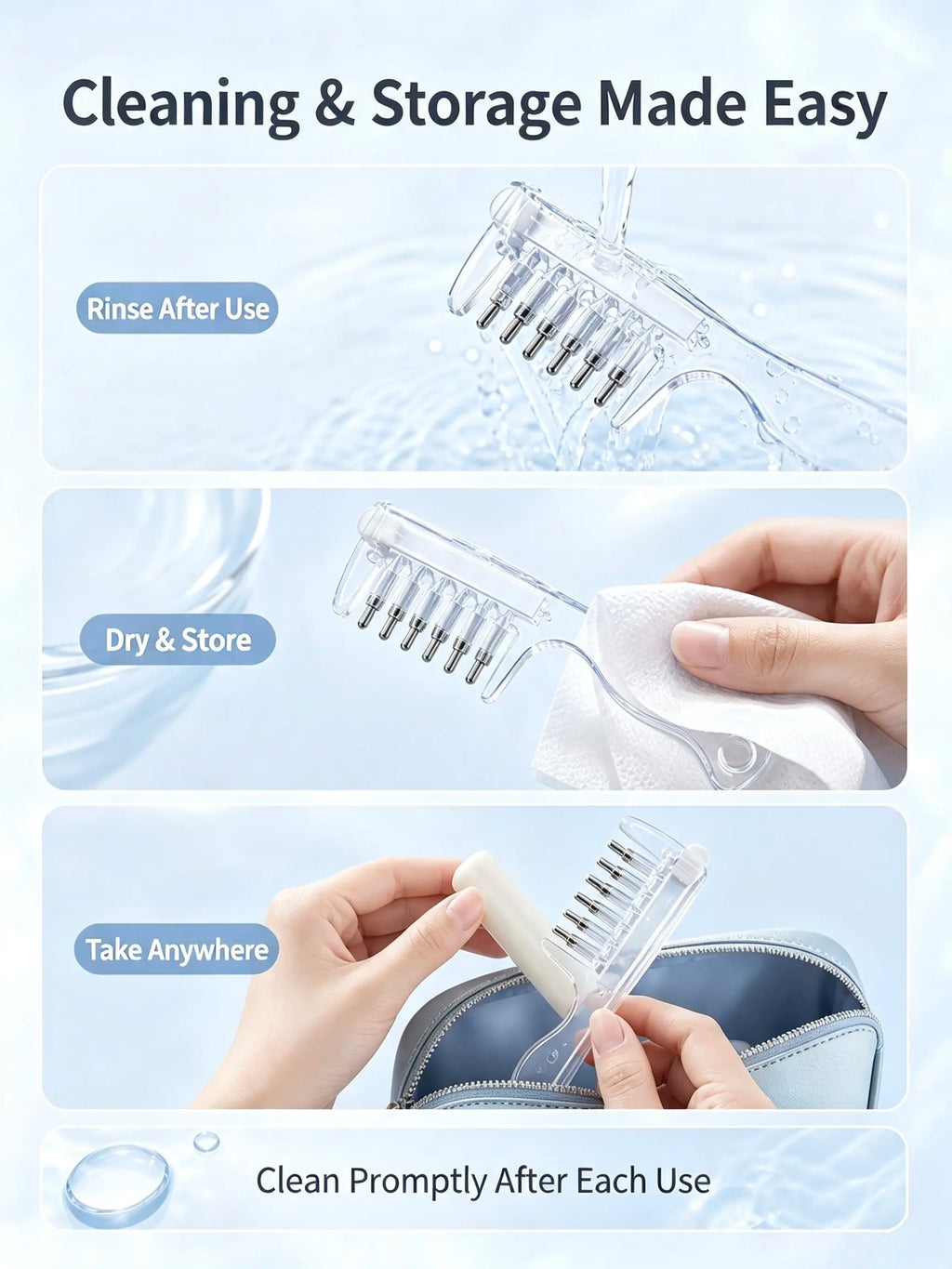 Scalp Liquid Applicator Comb, Refillable Hair Root Oil Massage Comb for Hair Care Treatment