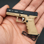 Glock 17 Mini Pistol Keychain - Full Metal Simulation Model
