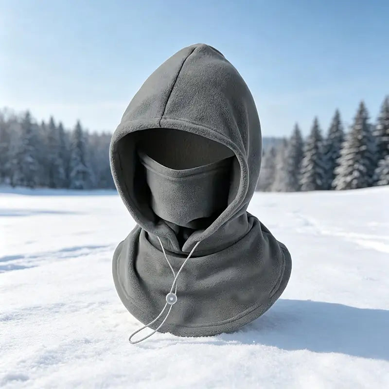 Unisex Fleece Balaclava Hood with Adjustable Full Face & Neck Coverage