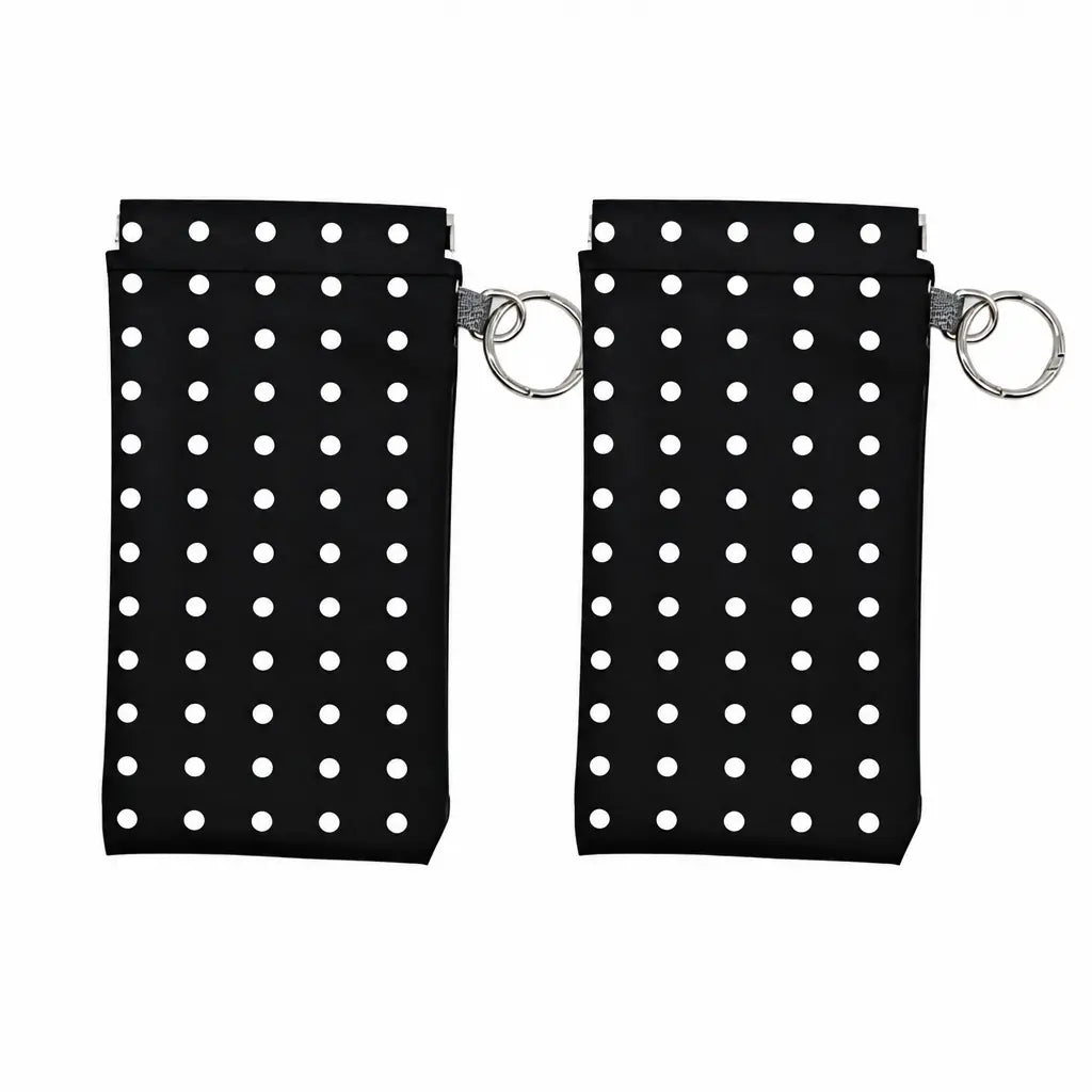 PU Leather Glasses Pouch with Cleaning Cloth & Keychain